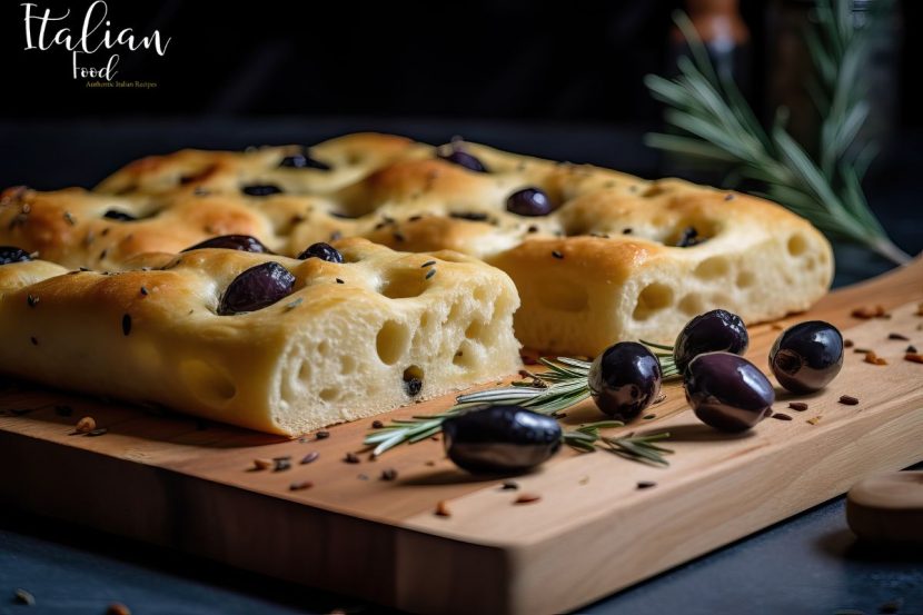 Golden Thermomix Focaccia bread topped with rosemary and sea salt.